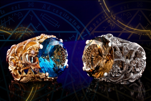 Женское кольцо «Владычица» с Раух-топазом
