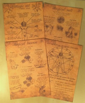 Комплект магических свитков: Духи, Ладан, Масло и Соль