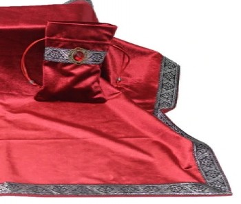 Комплект скатерть и мешочек для Таро (красный)
